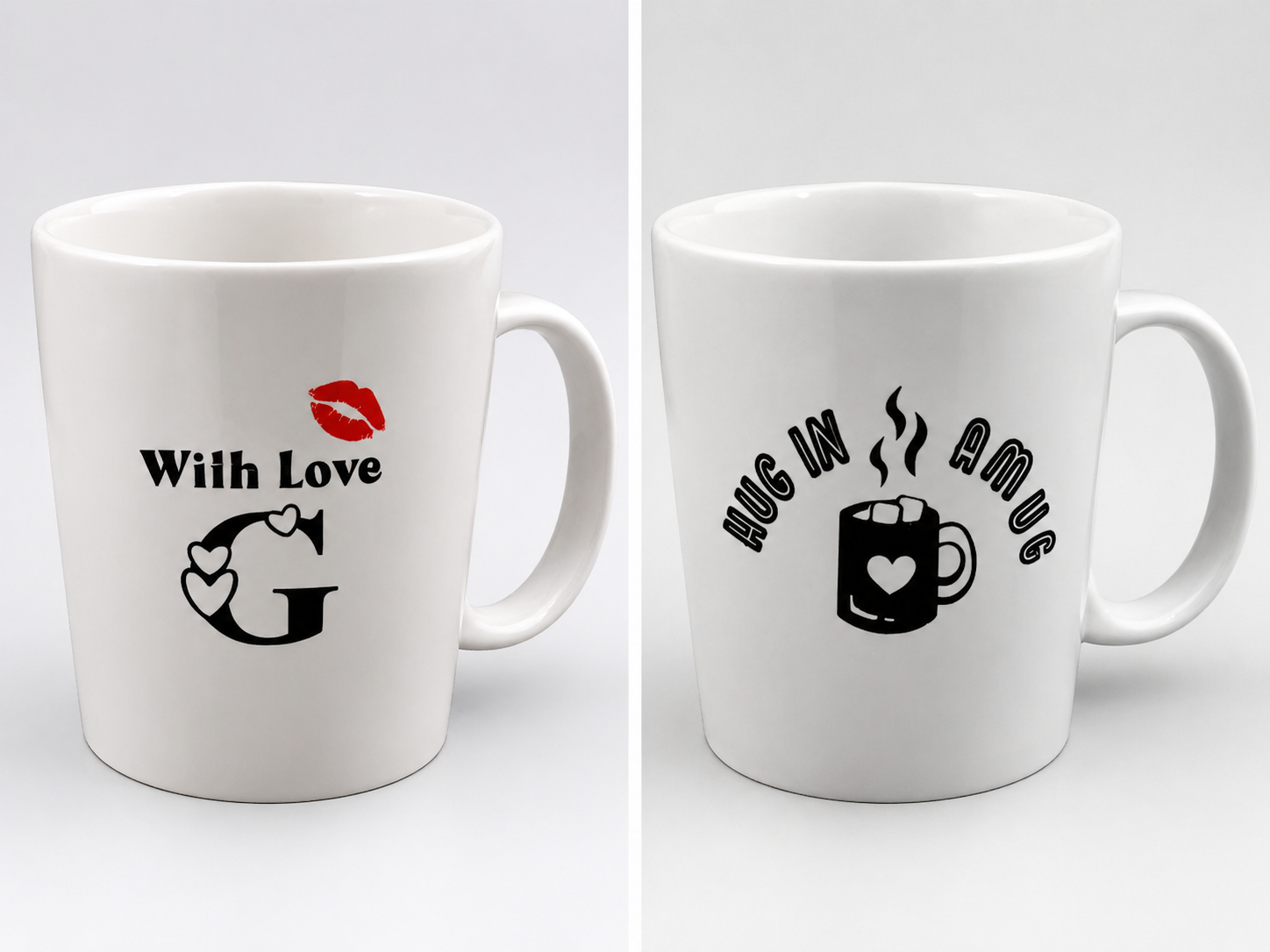 With Love / Hug in a Mug – Personalized Ceramic Mug