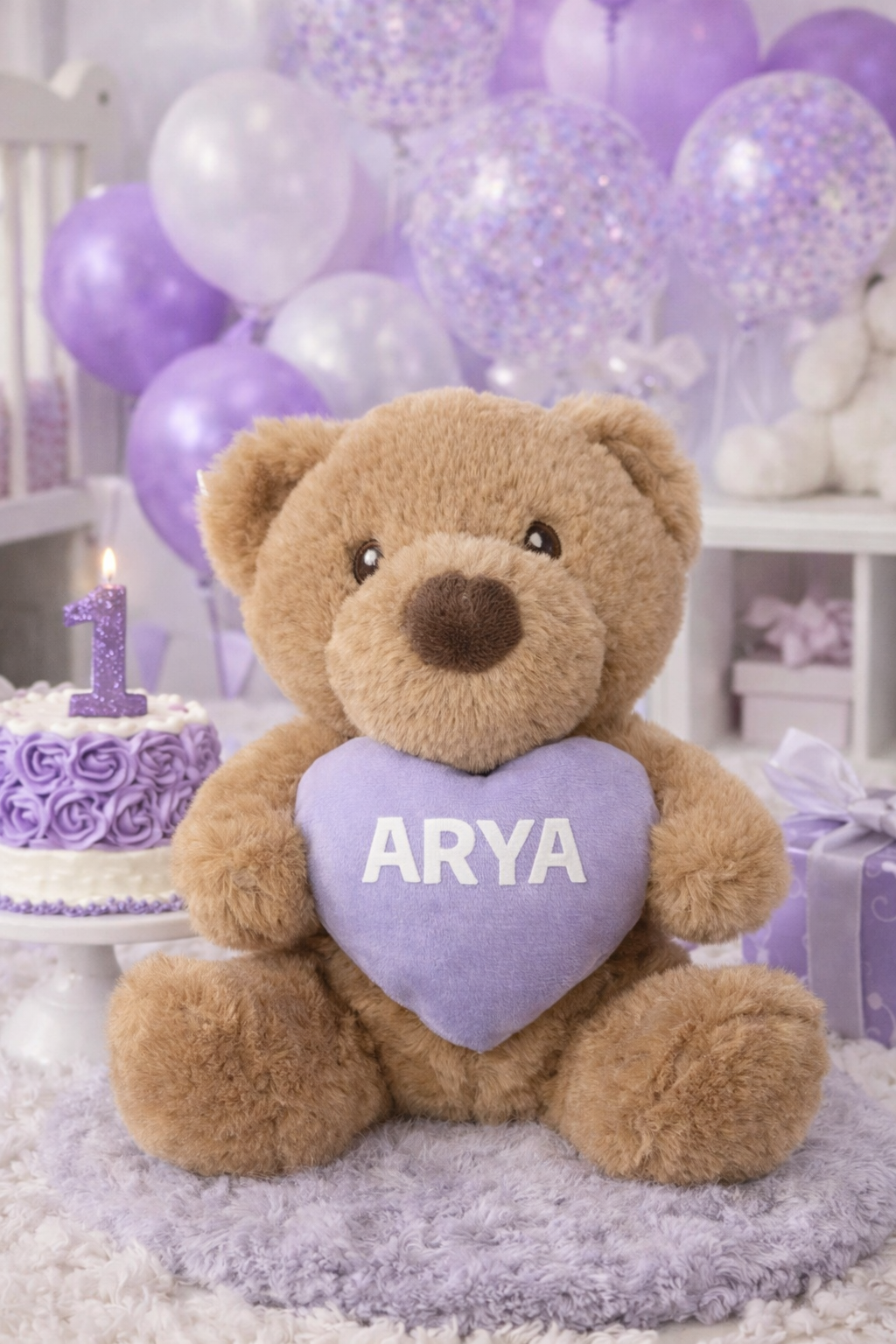 Personalized Teddy Bear with Name – Soft Plush Bear Gift for Baby, Birthday or Nursery Decor